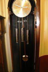 A Quality Art Deco Dome Top Longcase Clock 