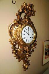 C20th Giltwood Cartel Clock