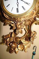 C20th Giltwood Cartel Clock