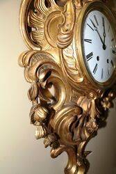 C20th Giltwood Cartel Clock