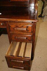 Quality Antique Oak Roll Top Desk 