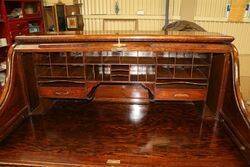 Quality Antique Oak Roll Top Desk 