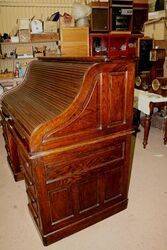 Quality Antique Oak Roll Top Desk 