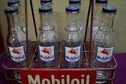 A Good Mobiloil 8 Division Oil Bottle Crate