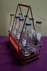 A Good Mobiloil 8 Division Oil Bottle Crate