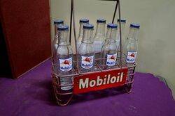 A Good Mobiloil 8 Division Oil Bottle Crate