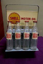 Superb Shell X100 Motor Oil 8 Bottle Rack 