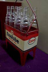 Essolube Motor Oil 8 Bottle  Embossed  Forecourt Crate