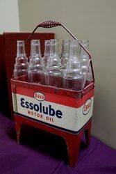 Essolube Motor Oil 8 Bottle  Embossed  Forecourt Crate