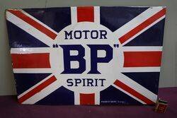 A BP Motor Spirit Union Jack Double Sided Enamel Sign 