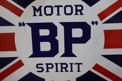 A BP Motor Spirit Union Jack Double Sided Enamel Sign 