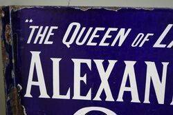 Early and Rare Antique Alexandra Oil Double Sided Enamel Sign 