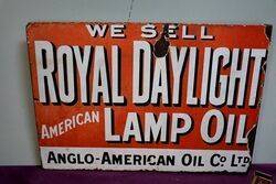 Antique Royal Daylight Double Sided Enamel Sign 