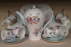 14 Piece Shelley Wild Flower Coffee Set