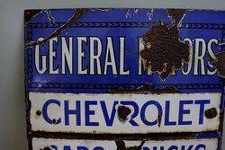 Rare and Early General Motors Advertising Sign 