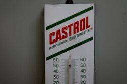 Vintage Castrol Z Enamel Advertising Thermometer 