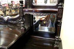 Antique Mahogany Louis Mirror Back Parlour Cabinet