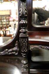 Antique Mahogany Louis Mirror Back Parlour Cabinet