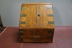 A Lovely Antique English Oak Stationary Desk Companion 