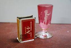 Antique Miniature Mary Gregory Ruby Glass  