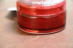 Small Antique Ruby Glass Mary Gregory Jar 