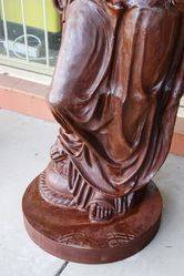 Cast Iron Neoclassical Maiden Garden Statue 