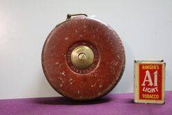 Vintage John Rabone + Sons 50 ft Leather Tape Measure 