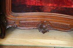 Antique French Carved Walnut Vitrine 