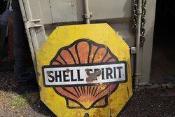 Early Shell Cut Out Enamel Sign 