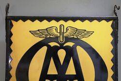 A Vintage AA Hotel Framed Double Sided Hanging Sign 
