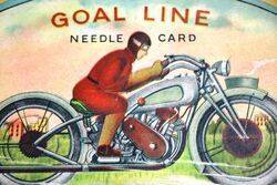 Superb Goal Line Pictorial Needle Card 