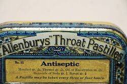 Vintage Allenburys Throat Pastilles Tin 