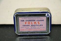 Vintage Folks Cough Pastilles Tin 