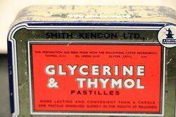 Vintage Glycerine and Thymol Pastilles Tin 