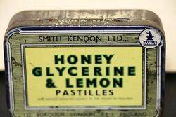 Vintage Honey Glycerine and Lemon Pastilles Tin 