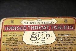 Vintage Sure Shield Iodised Throat Tablets Tin 