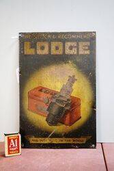 Early Lodge Spark Plug Tin Sign 