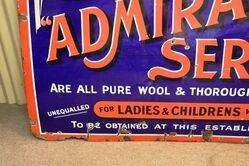 A Large and Early Admiralty Serges Enamel Advertising Sign