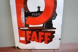 Genuine Vintage PFAFF Pictorial Sewing Machine Enamel Sign