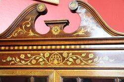 Superb Antique Edwards and Roberts Inlaid Corner Cabinet 