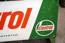 Double Sided Tin Castrol Signs 12 Bottle Rack 