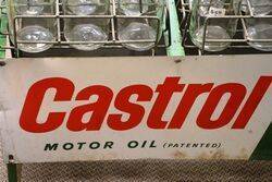 Double Sided Tin Castrol Signs 12 Bottle Rack 