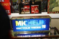 Rare Michelin Bicycle Tyres Revolving Light Box   