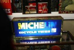 Rare Michelin Bicycle Tyres Revolving Light Box   