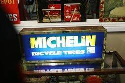 Rare Michelin Bicycle Tyres Revolving Light Box   