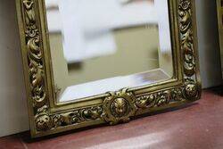 Pair of Polished Brass Framed Easel Mirrors 
