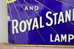 White May Royal Standard BP Lamp Oil Double Sided Enamel Sign
