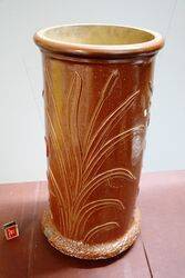 Antique Salt Glazed Cylindrical StickUmbrella Stand 
