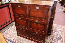 A Rare Antique Oak 6 Door Filing  Cabinet  