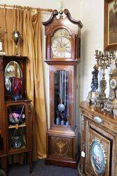 Lovely Quality Late Victorian Inlaid Walnut Longcase Clock 